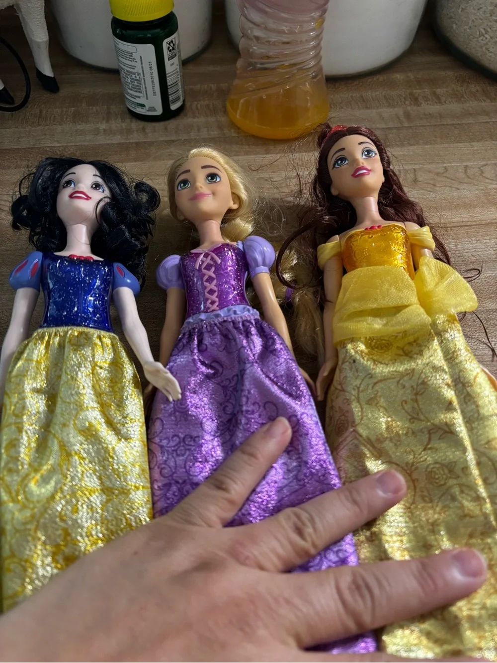 Disney Princess Dolls Set - Yellow, Purple, Blue Dresses